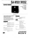 Сервисная инструкция Sony SA-W551, SA-W552