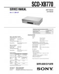 Сервисная инструкция Sony SCD-XB770