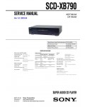 Сервисная инструкция Sony SCD-XB790