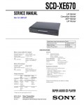 Сервисная инструкция SONY SCD-XE670