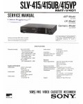 Сервисная инструкция Sony SLV-415, SLV-415UB, SLV-415VP