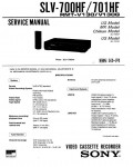 Сервисная инструкция Sony SLV-700HF, SLV-701HF
