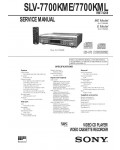 Сервисная инструкция Sony SLV-7700KME, SLV-7700KML