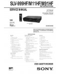 Сервисная инструкция Sony SLV-999HF, SLV-M11HF, SLV-M91HF