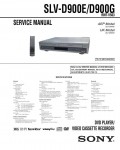 Сервисная инструкция Sony SLV-D900E, STR-D900G