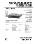 Сервисная инструкция Sony SLV-E7, SLV-ER7, SLV-E8