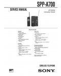 Сервисная инструкция Sony SPP-A700