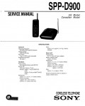 Сервисная инструкция Sony SPP-D900