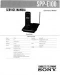 Сервисная инструкция Sony SPP-E100