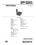 Сервисная инструкция Sony SPP-SS955