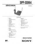 Сервисная инструкция Sony SPP-SS964