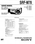 Сервисная инструкция Sony SRF-M78