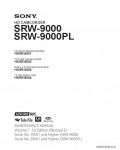 Сервисная инструкция SONY SRW-9000, MM VOL.1, 1st-edition, REV.3