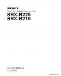 Сервисная инструкция SONY SRX-R210, R220