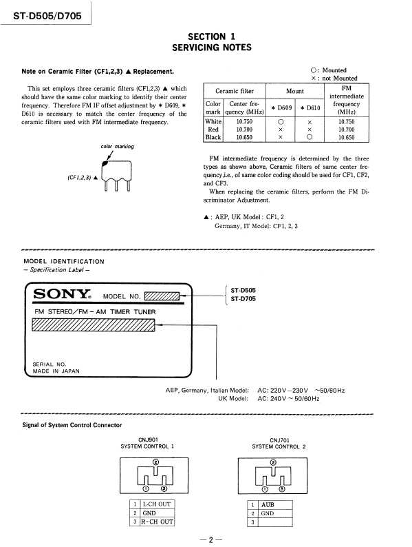 Сервисная инструкция Sony ST-D505, ST-D705