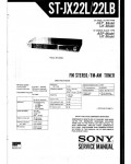 Сервисная инструкция Sony ST-JX22L