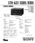 Сервисная инструкция Sony STR-A37, STR-D309, STR-D359