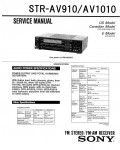 Сервисная инструкция Sony STR-AV910, STR-AV1010