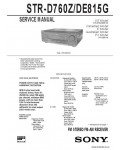 Сервисная инструкция SONY STR-D760Z, DE815G