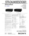 Сервисная инструкция Sony STR-DA2400ES, STR-DG920