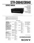 Сервисная инструкция Sony STR-DB840, STR-DB940