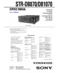 Сервисная инструкция Sony STR-DB870, STR-DB1070