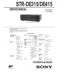 Сервисная инструкция Sony STR-DE315, STR-DE415