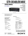 Сервисная инструкция Sony STR-DE485, STR-DE485E
