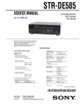Сервисная инструкция Sony STR-DE585