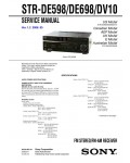 Сервисная инструкция Sony STR-DE598, STR-DE698, STR-DV10