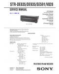 Сервисная инструкция Sony STR-DE835, STR-DE935, STR-SE591, STR-V828