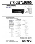 Сервисная инструкция Sony STR-DE875, STR-DE975