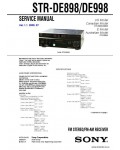 Сервисная инструкция SONY STR-DE898, DE998