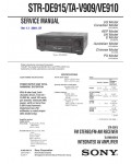 Сервисная инструкция Sony STR-DE915, TA-V909, TA-VE910