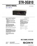 Сервисная инструкция SONY STR-DG810