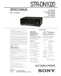 Сервисная инструкция Sony STR-DN1020