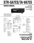 Сервисная инструкция Sony STR-GA7ES, TA-VA7ES