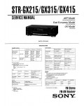 Сервисная инструкция Sony STR-GX215, STR-GX315, STR-GX415