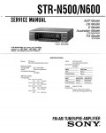 Сервисная инструкция Sony STR-N500, STR-N600