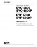 Сервисная инструкция SONY SVO-5800 VOL.2, 1st-edition, REV.2