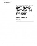 Сервисная инструкция Sony SVT-RA40, SVT-RA168