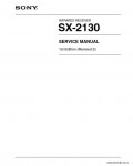Сервисная инструкция SONY SX-2130, 1st-edition, REV.2