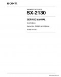 Сервисная инструкция SONY SX-2130, 2ND, ED