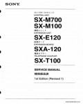 Сервисная инструкция SONY SX-M100, M700, E120, T100, 1st-edition, REV.1