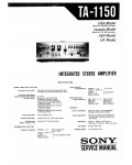 Сервисная инструкция Sony TA-1150