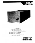 Сервисная инструкция Sony TA-3120