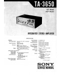 Сервисная инструкция Sony TA-3650