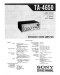 Сервисная инструкция Sony TA-4650