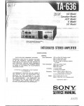 Сервисная инструкция Sony TA-636
