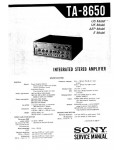 Сервисная инструкция Sony TA-8650